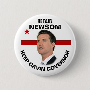Chapa Redonda De 5 Cm Retain Gavin Newsom in 2021