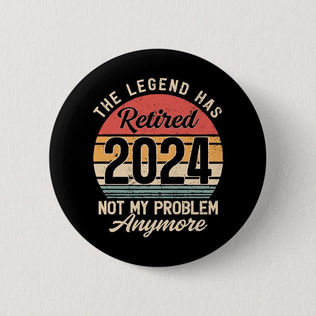 Chapa Redonda De 5 Cm Retirado 2024 Ya No Es Mi Problema (Anverso)