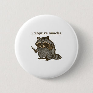 Chapa Redonda De 5 Cm Reto Aperitivos Raccoon Graciosos Aperitivos Racco