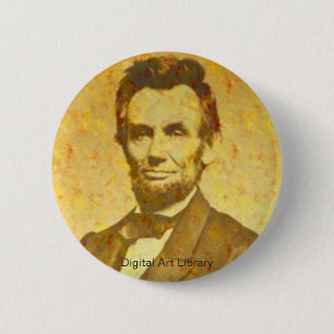 Chapa Redonda De 5 Cm Retrato 1864 de Lincoln
