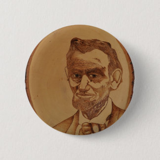 Chapa Redonda De 5 Cm Retrato de Abraham Lincoln