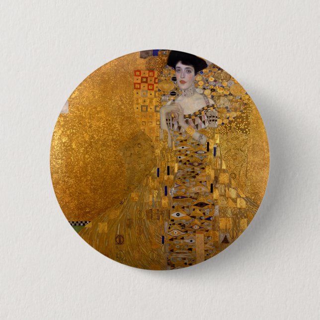 Chapa Redonda De 5 Cm Retrato de Adele Bloch Bauer (Anverso)