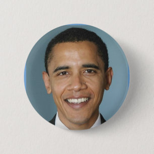 Chapa Redonda De 5 Cm Retrato de Barack Obama