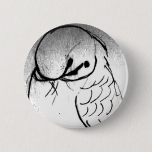 Chapa Redonda De 5 Cm Retrato de Budgie