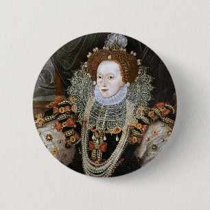 Chapa Redonda De 5 Cm Retrato de Elizabeth I