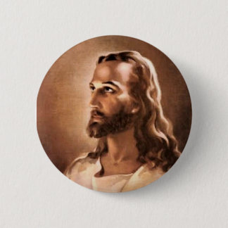 Chapa Redonda De 5 Cm Retrato de Jesucristo