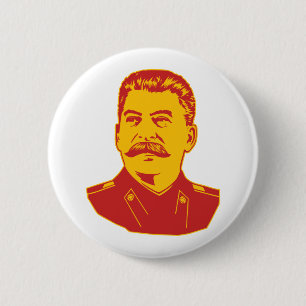 Chapa Redonda De 5 Cm Retrato de Joseph Stalin