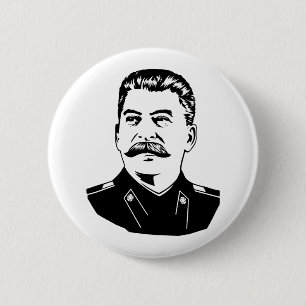 Chapa Redonda De 5 Cm Retrato de Joseph Stalin