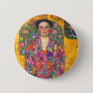 Chapa Redonda De 5 Cm Retrato de Klimt de Eugenia Primavesi
