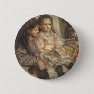 Chapa Redonda De 5 Cm Retrato de los niños Caillebotte de Pierre Renoir