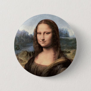 Chapa Redonda De 5 Cm Retrato de Mona Lisa / Pintura