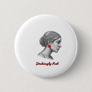 Chapa Redonda De 5 Cm Retrato de mujer elegante