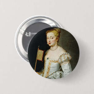 Chapa Redonda De 5 Cm Retrato de una dama de Pedro Pablo Rubens