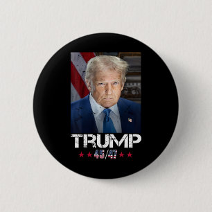 Chapa Redonda De 5 Cm Retrato Oficial Del Día De Inauguración De Trump 4
