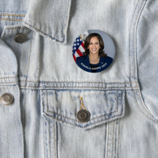Chapa Redonda De 5 Cm Retrato oficial del vicepresidente Kamala Harris