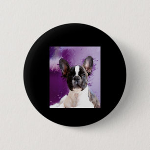 Chapa Redonda De 5 Cm Retrato Pug Art Cute Pug