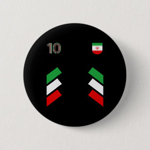 Chapa Redonda De 5 Cm Retro10 Irán Fútbol Irán Soccer Bandera de Irán