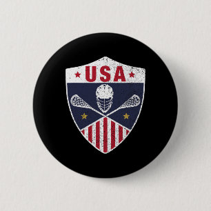 Chapa Redonda De 5 Cm Retro America Lacrosse I Proud Usa Lax Player Jers