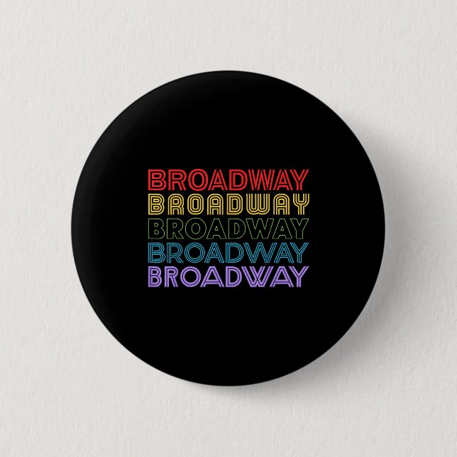 Chapa Redonda De 5 Cm Retro Broadway Music Lover Theatre Musical Theater (Anverso)