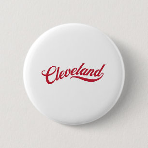 Chapa Redonda De 5 Cm Retro Cleveland