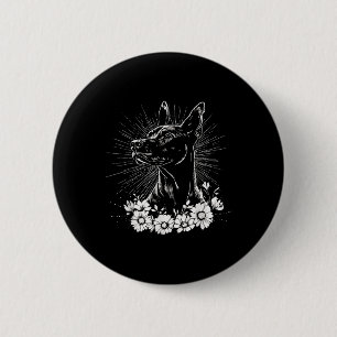 Chapa Redonda De 5 Cm Retro Doberman Pinscher Dog Lover Tattoo Style