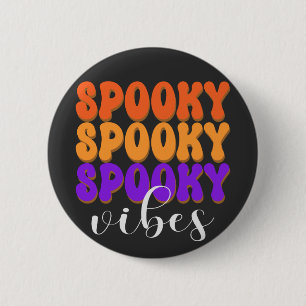 Chapa Redonda De 5 Cm Retro Groovy Spooky Vibes Halloween