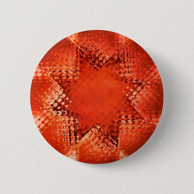 Chapa Redonda De 5 Cm Retro grunge halftone star (Anverso)