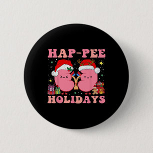 Chapa Redonda De 5 Cm Retro Hap Pee Vacaciones Navidades Enfermera diáli