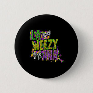Chapa Redonda De 5 Cm Retro La Weezy Ana Louisiana Mardi Gras Nueva Orle