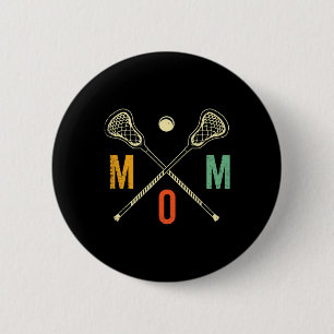 Chapa Redonda De 5 Cm Retro Lacrosse Mom Lax Mom Lax Player Sports
