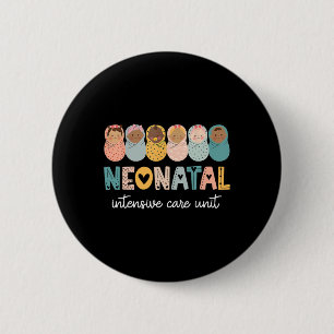 Chapa Redonda De 5 Cm Retro Nicu Nurse Shirt Unidad de Atención Intensiv