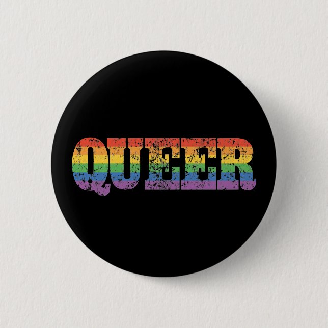 Chapa Redonda De 5 Cm Retro Queer (Anverso)