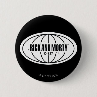 Chapa Redonda De 5 Cm Retro Rick and Morty C-137 Dimension Badge