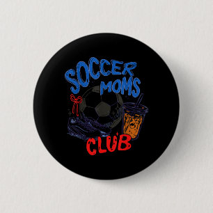 Chapa Redonda De 5 Cm Retro Soccer Moms Club Café Helado Srts Mamá
