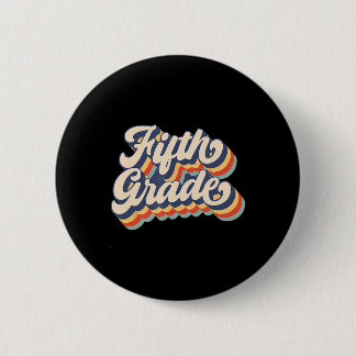 Chapa Redonda De 5 Cm Retro Sunset Fifth Grade Teacher And Student Byck 