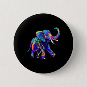 Chapa Redonda De 5 Cm Retro Synthwave 80s 90s Trompa de Elefante hacia A