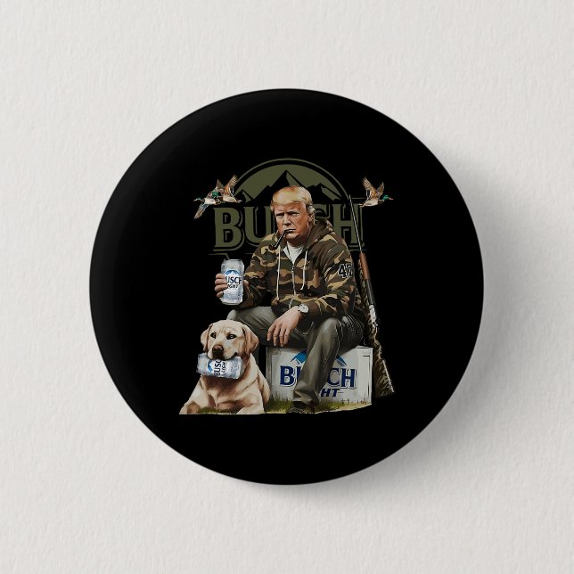 Chapa Redonda De 5 Cm Retro Trump Caza Cerveza Divertida Beer Beer (Anverso)