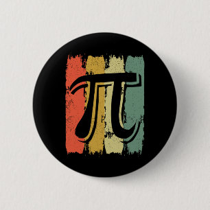 Chapa Redonda De 5 Cm Retro Vintage Pi Math Geek Matematista Pi Day