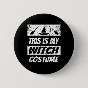 Chapa Redonda De 5 Cm Retro Witch Halloween Grupo Costume Spook