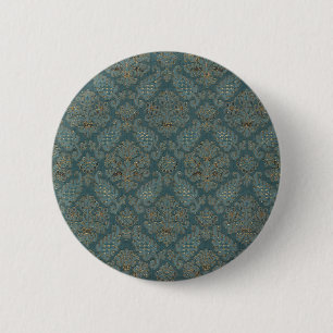 Chapa Redonda De 5 Cm retrogrupo de textura de patrón textil medieval