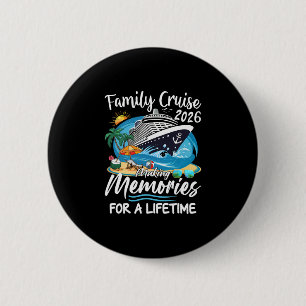 Chapa Redonda De 5 Cm Reunión de crucero familiar 2026 vacaciones de ver