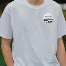 Chapa Redonda De 5 Cm Reunión de familia Picnic de Silhuoette con nombre