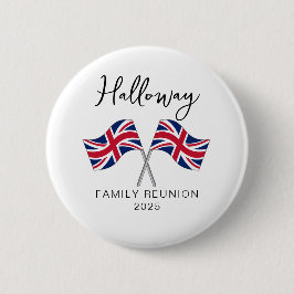 Chapa Redonda De 5 Cm Reunión de la familia de bandera de Inglaterra