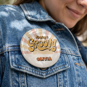 Chapa Redonda De 5 Cm Reunión Familiar con Nombre Personalizado 'Manteni