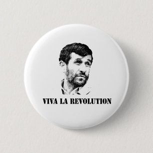 Chapa Redonda De 5 Cm Revolución del la de Ahmadinejad - de Viva