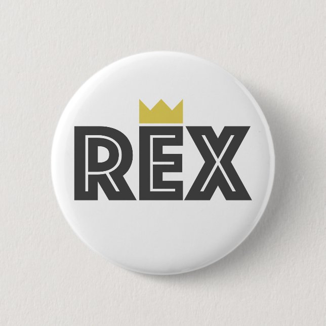 Chapa Redonda De 5 Cm Rex (Anverso)