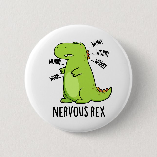 Chapa Redonda De 5 Cm Rex Funny Dinosaur TRex Pun (Anverso)