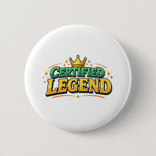 Chapa Redonda De 5 Cm Rey Corona Leyenda Certificada