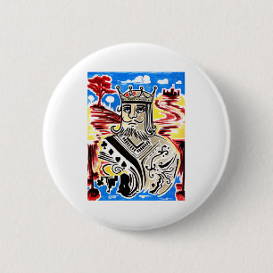 Chapa Redonda De 5 Cm Rey De Cartas