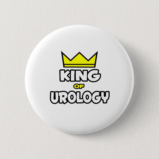Chapa Redonda De 5 Cm Rey de la Urología (Anverso)
